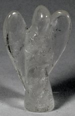 Large Quartz Rock Crystal Carved Angel 75mm