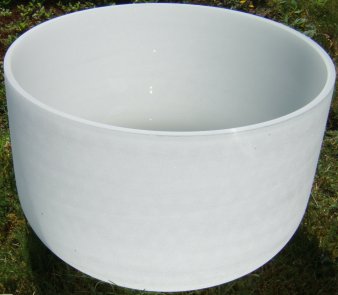 16 Inch Diameter Frosted Quartz Crystal Singing Bowls