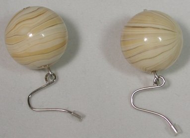 Resin Pebble 'Antique' Ear Rings 9710408