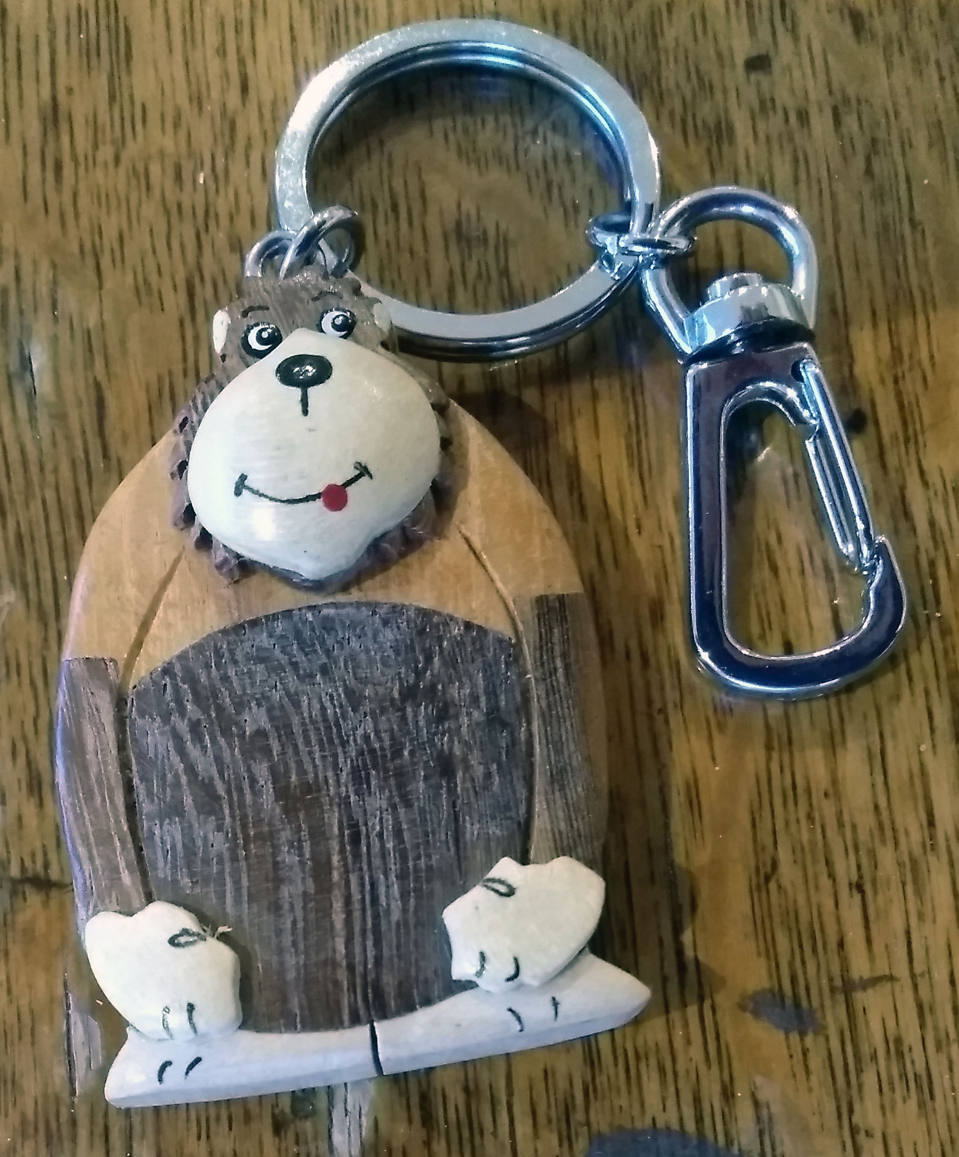 Large Monkey Front View Key Ring