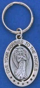 Give Your Worries to the Angels Key Ring