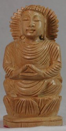 Carved Wood Gautam Buddha 7.5cm No 303