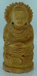 Carved Wood Gautam Buddha 7.5cm No 307