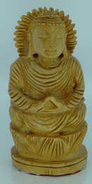 Carved Wood Gautam Buddha 7.5cm No 310