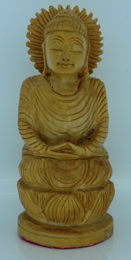 Carved Wood Gautam Buddha 12.5cm No 508
