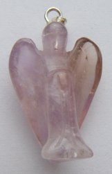 Amethyst Carved Angel Pendant