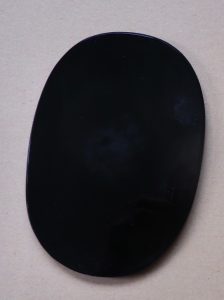 Oval Oval black obsidian scrying mirror