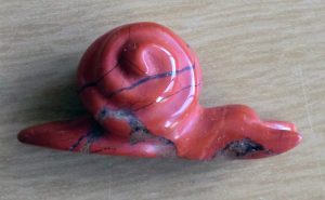 Red Carved Crystal Snail