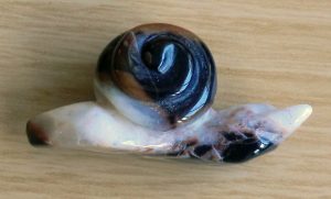 Banded Carved Crystal Snail