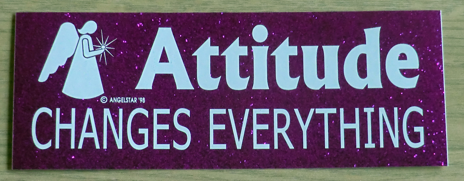 Angel Bumper Sticker - Attitude Changes Everything