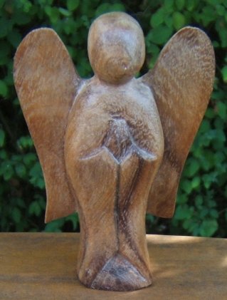 Carved Wooden Angel 10cm Fair Trade