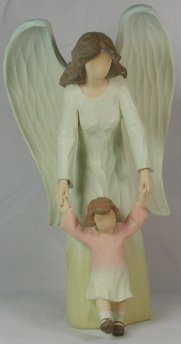 Angel and Small Girl Statuette 3865B