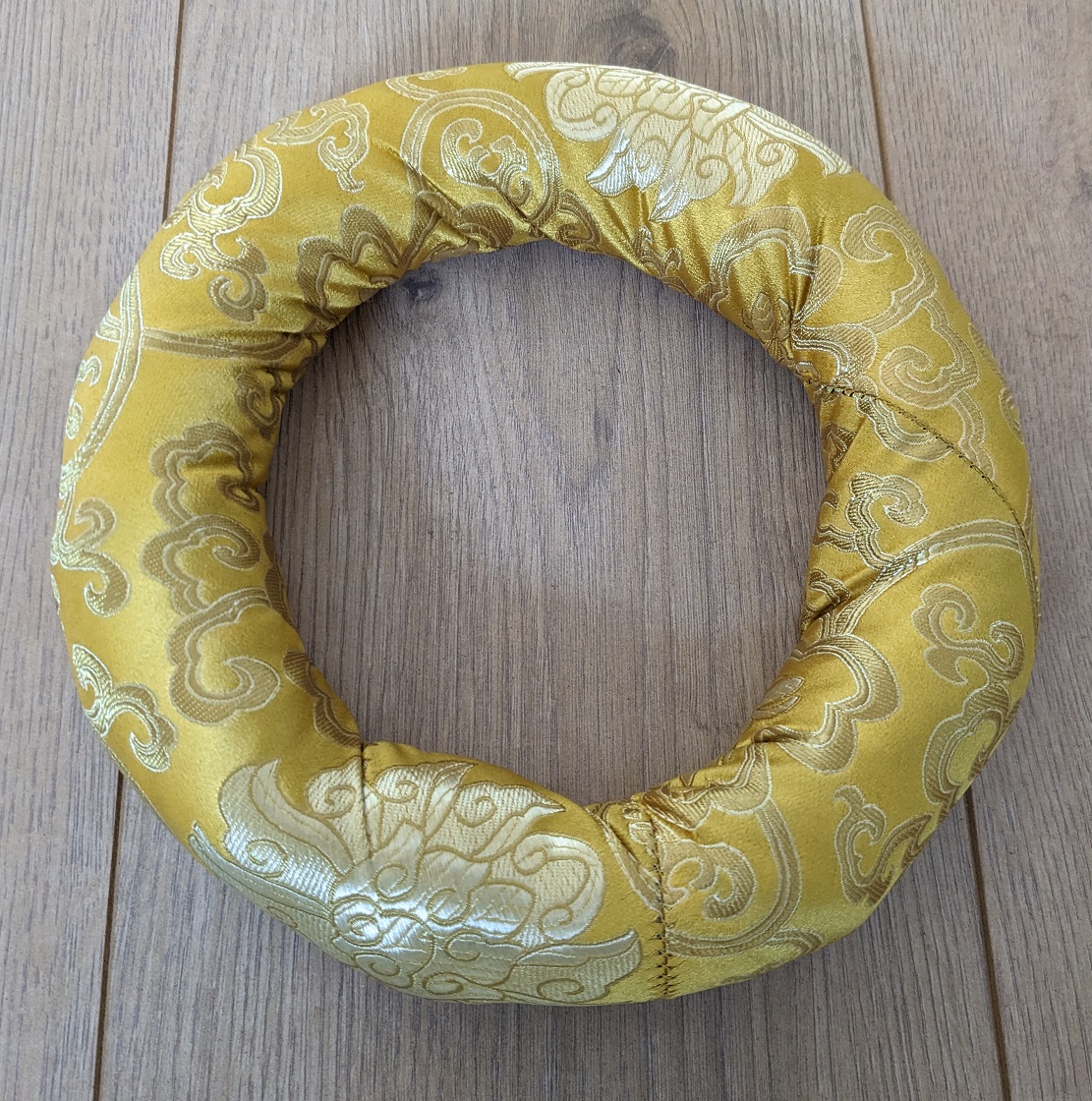 Tibetan Bowl Ring Cushion 20 cm Diameter Yellow