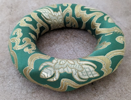 Tibetan Bowl Ring Cushion 14cm Diameter Green