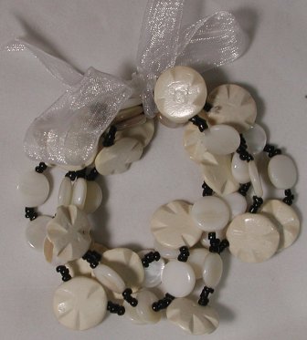 Ivory Shell and Wood Bracelet 9712322