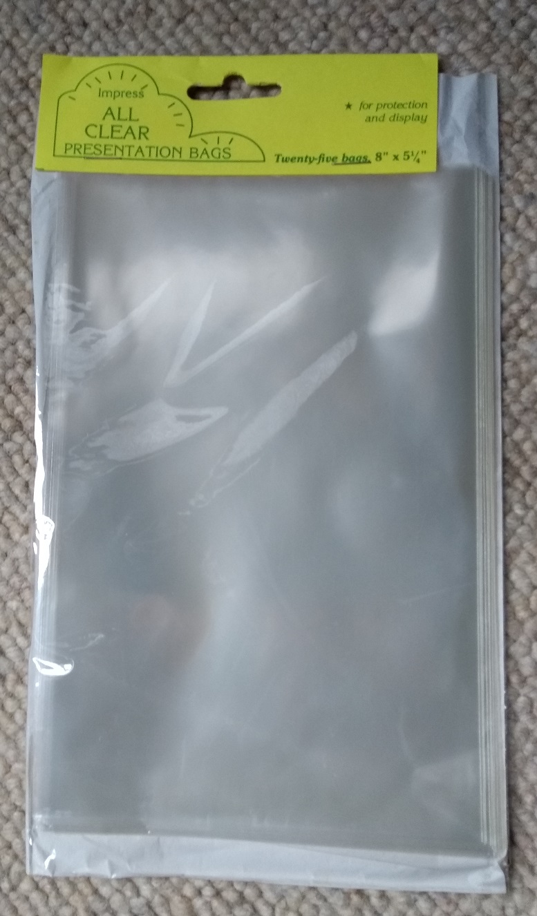25 Large Clear Polythene Covers for Blank Cards (18x11.5 cm)