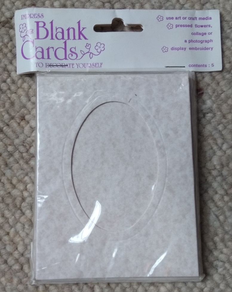  5 Blank Oval Aperture Cards (12x8.5 cm) Beige