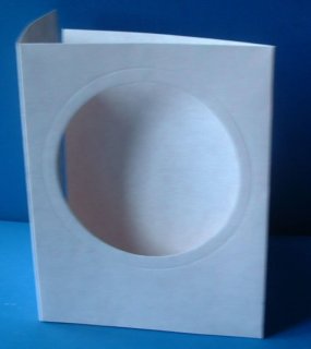  5 Blank Round Aperture Cards (12x8.5 cm)  Pale Pink