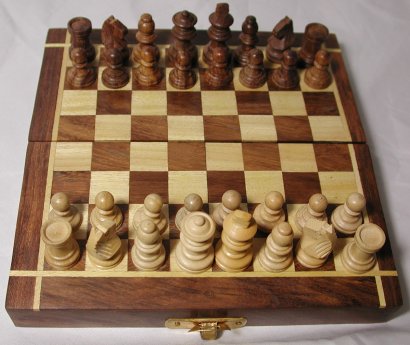 Folding Travel Chess Set 6 Inches Square