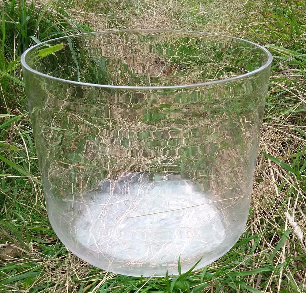 Ten Inch (254mm) Clear Crystal Singing Bowls