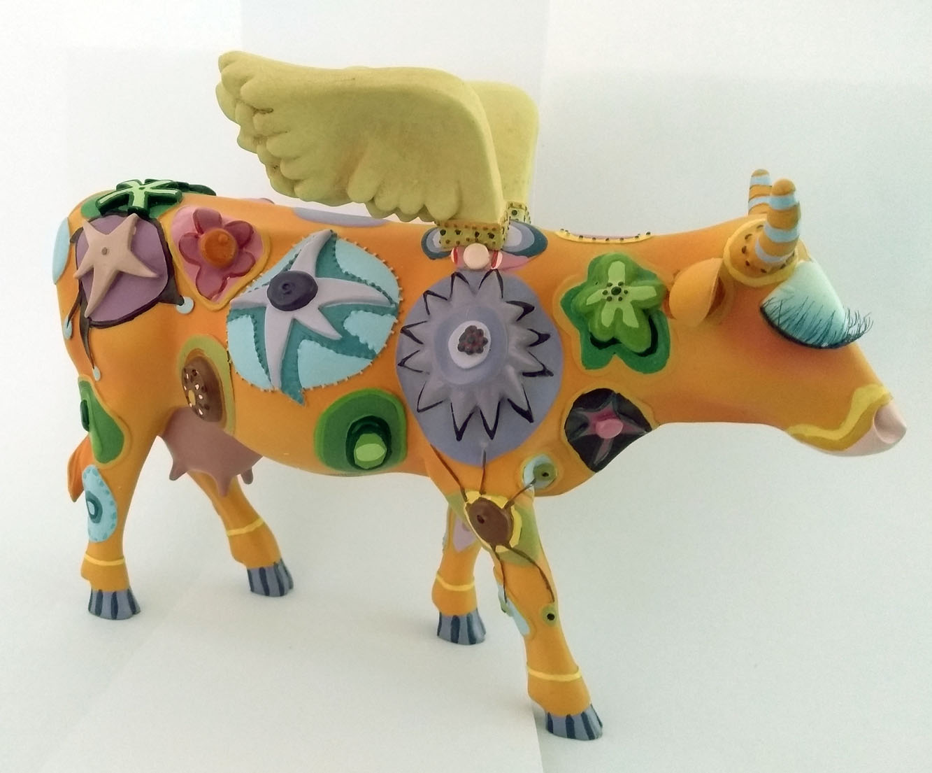 Medium Cow Parade Angelicow Orange Version ***Box is Damaged or Missing***