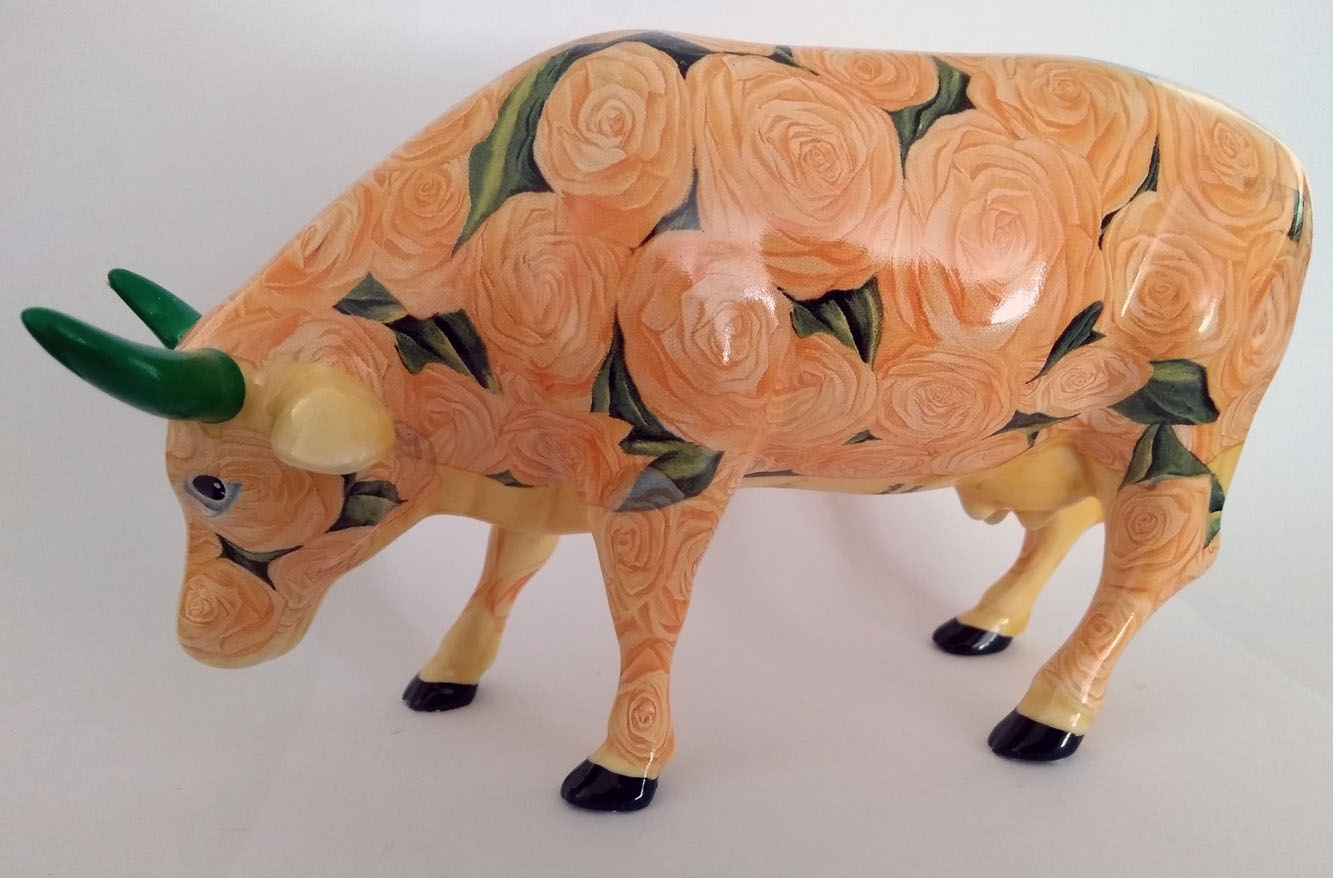 Medium Cow Parade Yellow Rose of Texas 9165