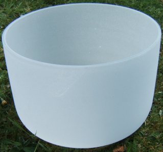 10 Inch Diameter Frosted Quartz Crystal Singing Bowls