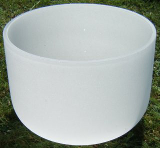 12 Inch Diameter Frosted Quartz Crystal Singing Bowls
