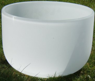 14 Inch Diameter Frosted Quartz Crystal Singing Bowls 