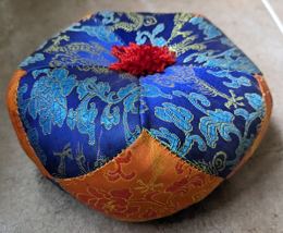 Medium Blue/ Orange 15cm Tibetan Singing Bowl Cushion 