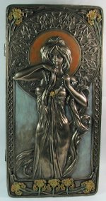 Bronze Art Fairy Box Art Nouveau Sun 57109