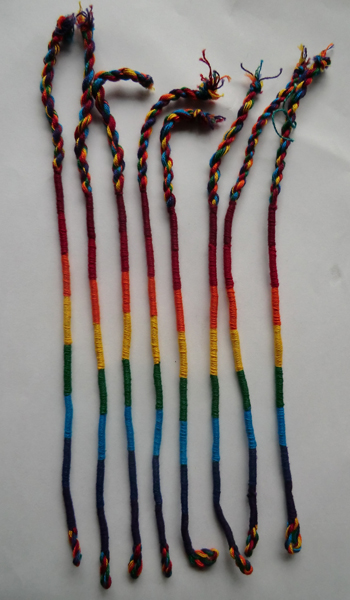 Five Fair Trade Friendship Bracelets Rainbow Round