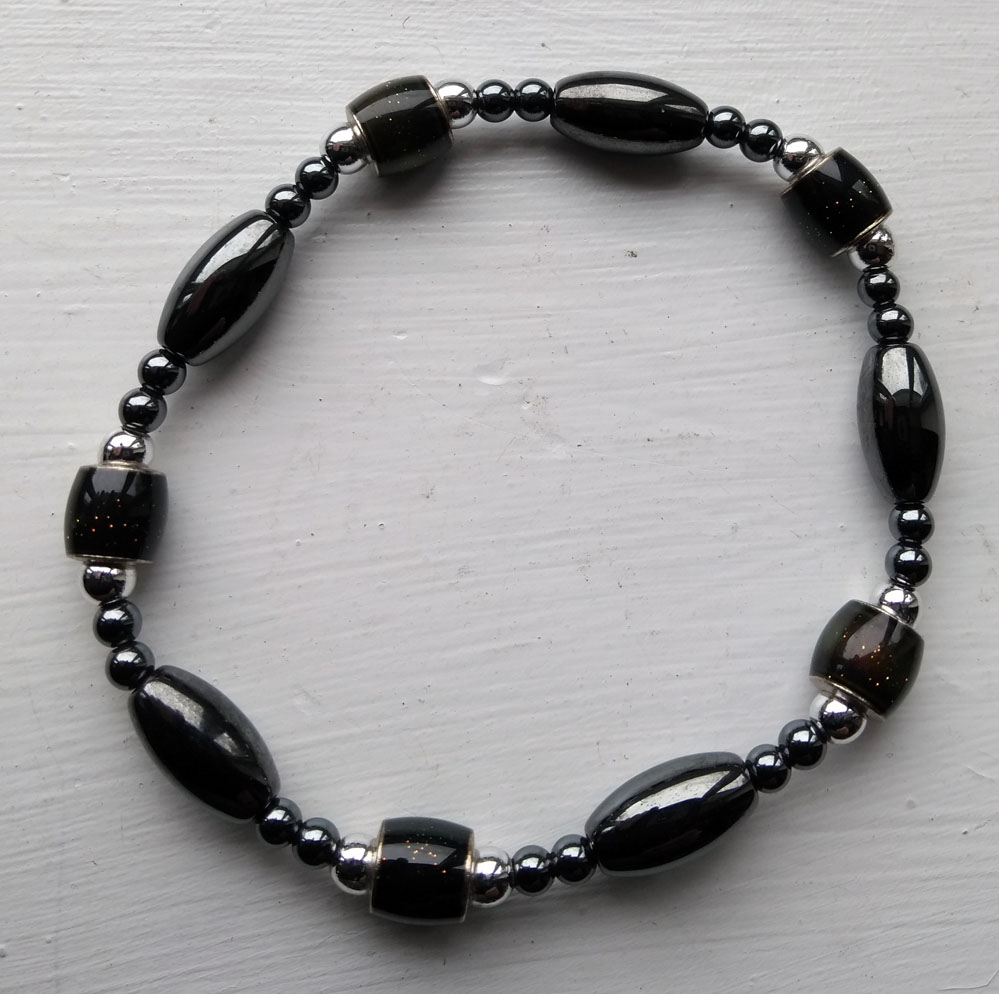 Haematite and Mood Bead Bracelet 202