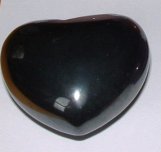 Haematite Puff Heart 45mm