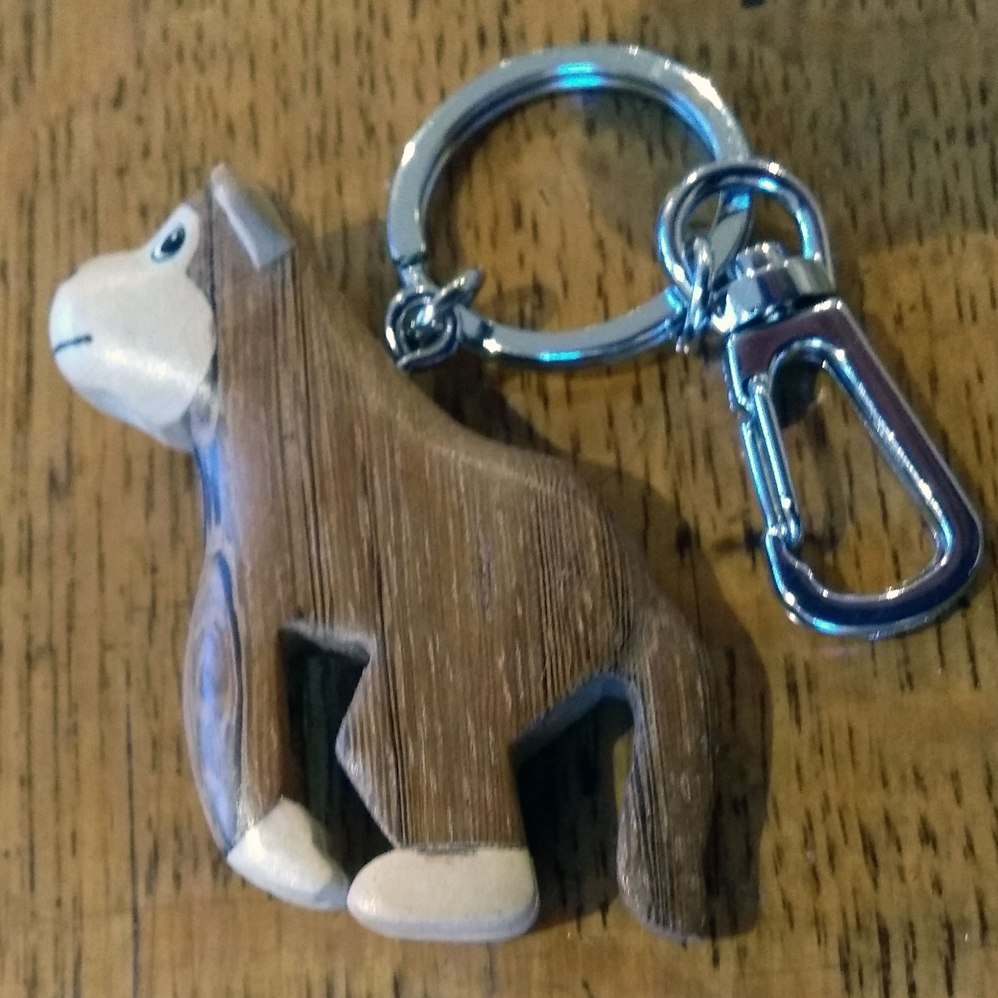 Large Monkey Side View Key Ring