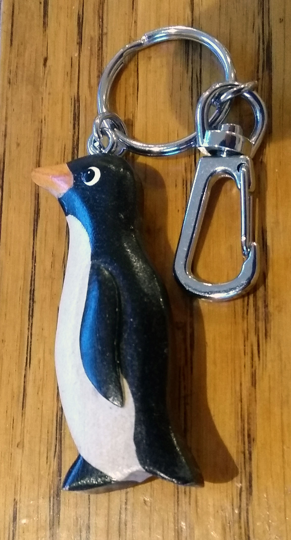 Large Penguin Side View Key Ring