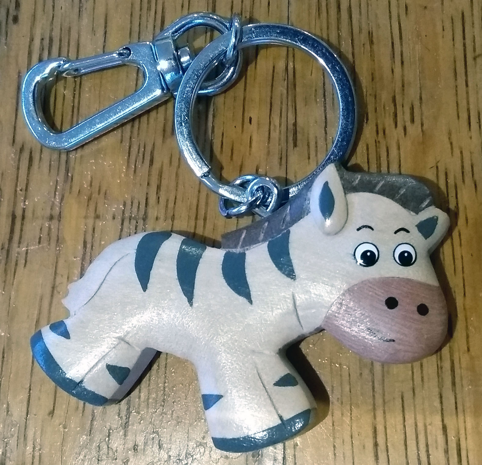 Large Zebra Key Ring