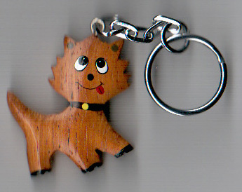 Small Cat Design No 2 Key Ring