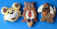 Wooden Fridge magnets3 Owl