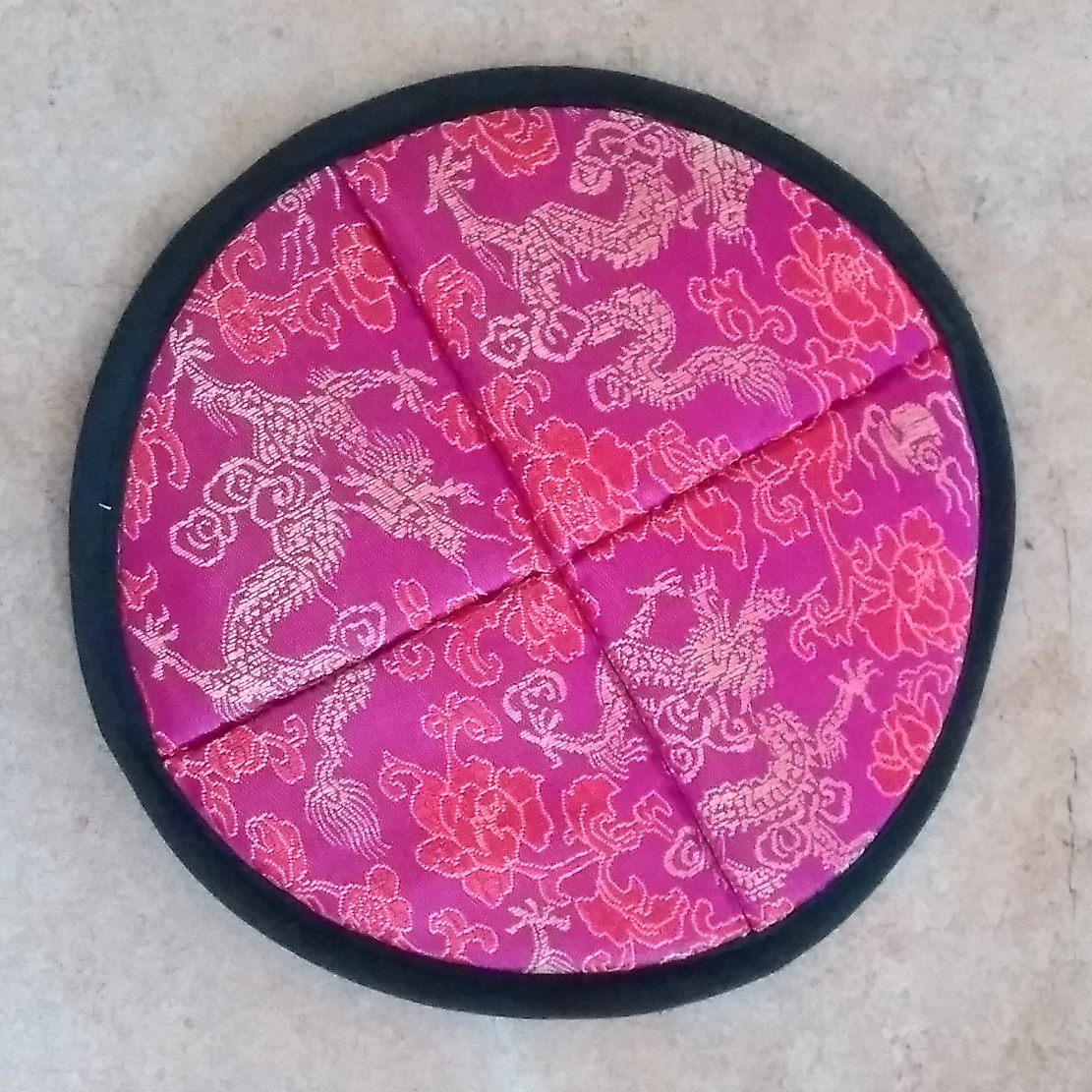 Large Quilted Purple/ Red/ Gold 20cm Playing Mat for Tibetan Bowls