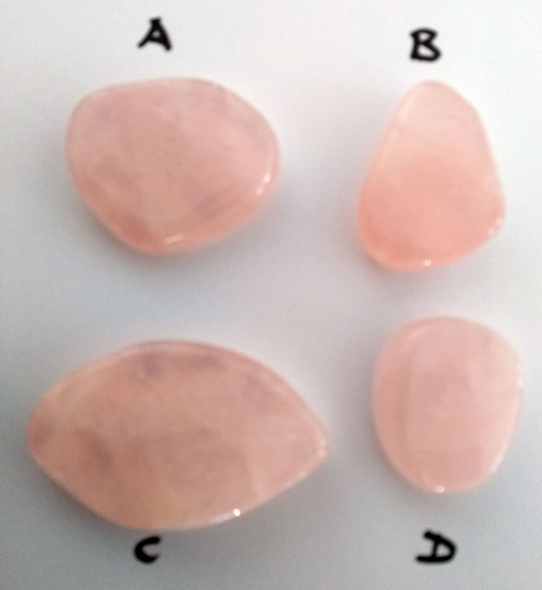 Mini Palm Stone Rose Quartz 7B