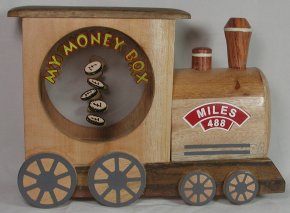 Large Engine Secret Wooden Money Box
