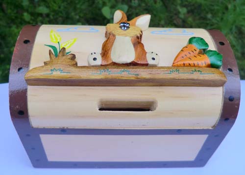 Rabbit and Carrot Money Box Chest New Design