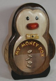 Large Puffin Secret Wooden Money Box