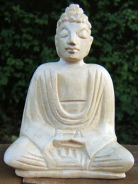 Carved Wooden Buddha Four Inches High 1006 Fair Trade