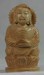 Carved Wood Gautam Buddha 7.5cm No 301