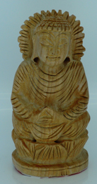 Carved Wood Gautam Buddha 7.5cm No 305