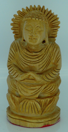 Carved Wood Gautam Buddha 7.5cm No 308