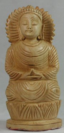 Carved Wood Gautam Buddha 10cm No 405
