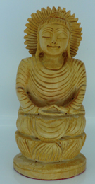 Carved Wood Gautam Buddha 12.5cm No 505